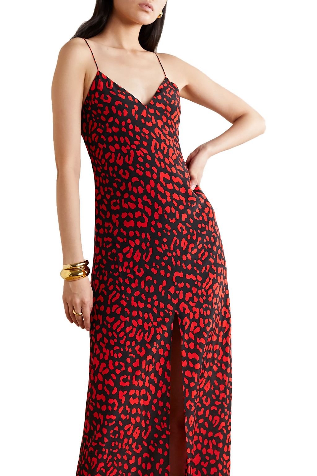 ALICE + OLIVIA Candice leopard-print silk maxi dress