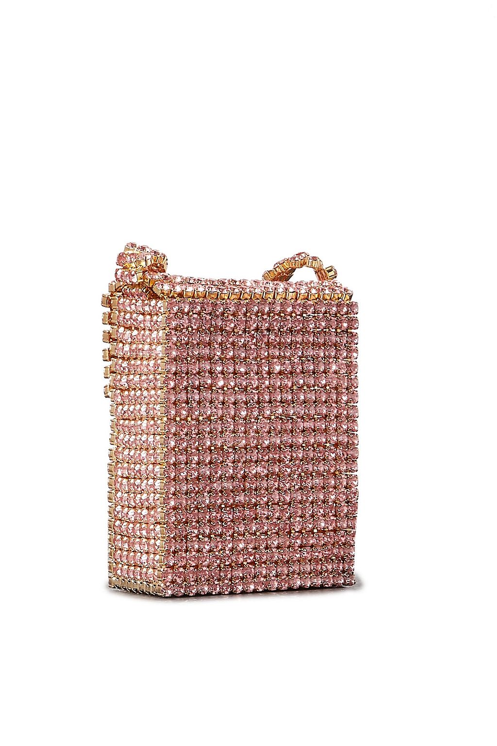 AREA Crystal Flapper embellished gold-tone shoulder bag