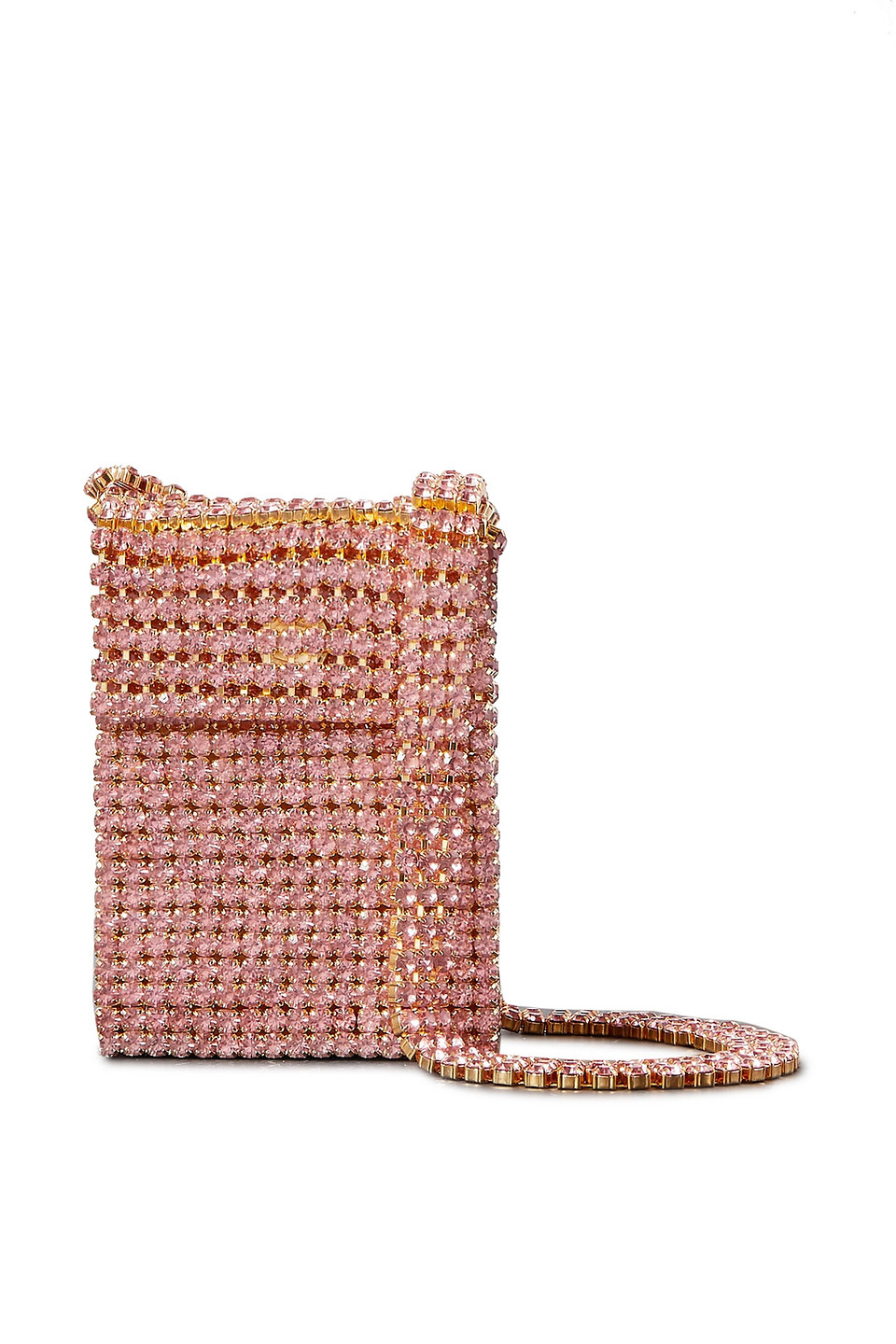 Crystal Flapper Embellished Gold-tone Shoulder Bag