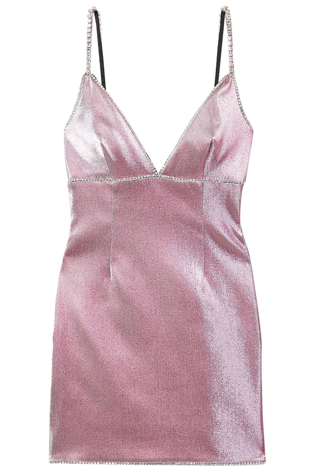 Pink Crystal-embellished Lurex mini ...