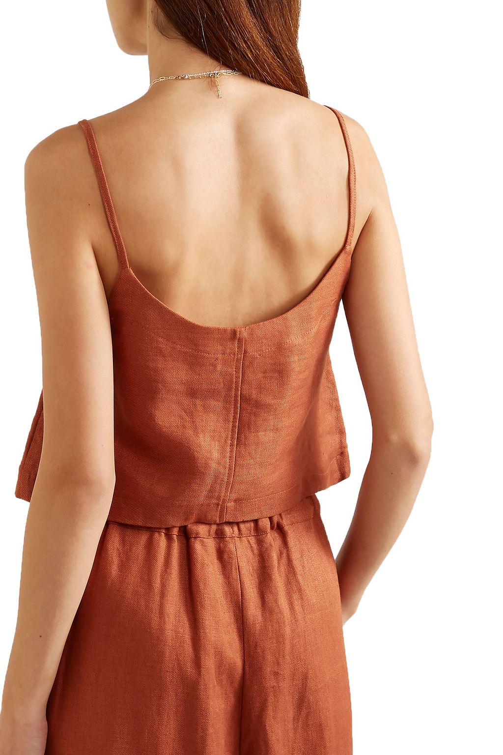 BONDI BORN Linen-twill camisole