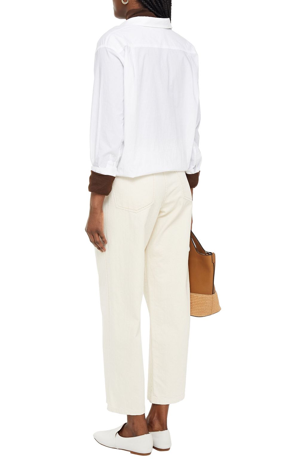 BRUNELLO CUCINELLI Belted mid-rise wide-leg jeans