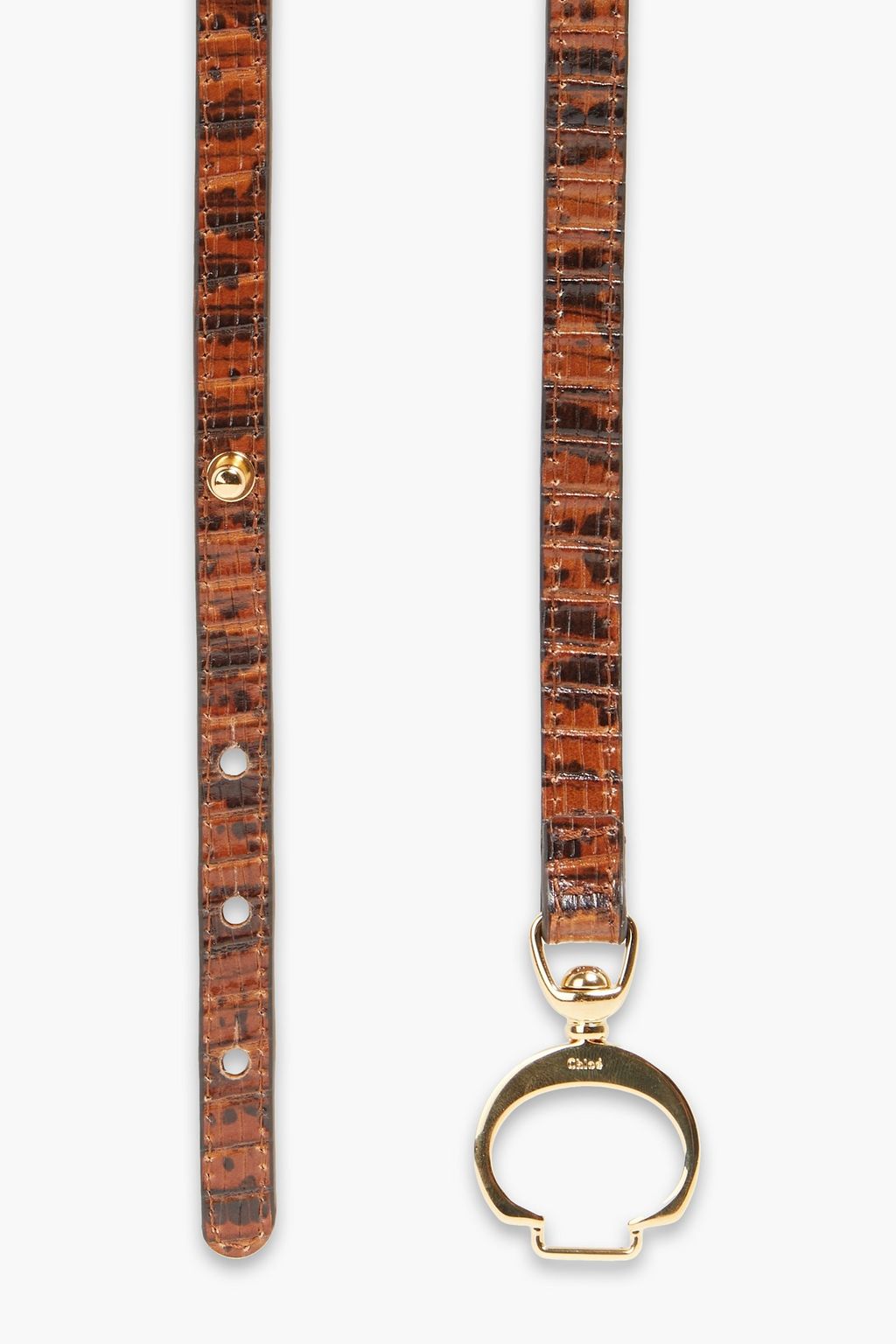 CHLOÉ Lizard-effect leather belt