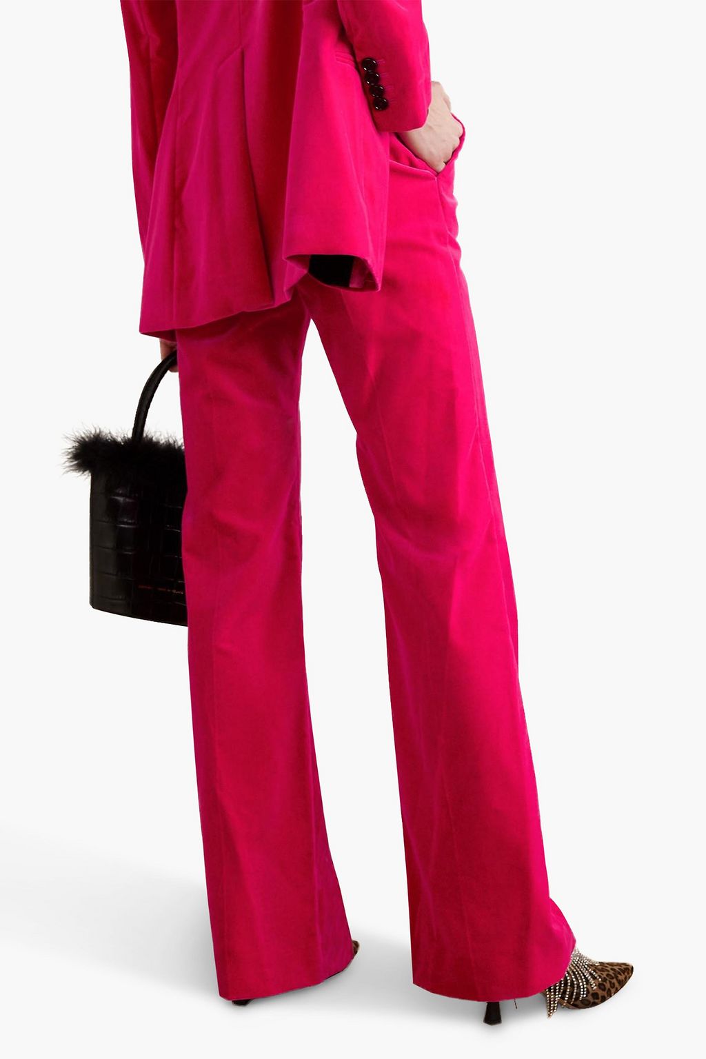 BELLA FREUD David cotton-velvet wide-leg pants