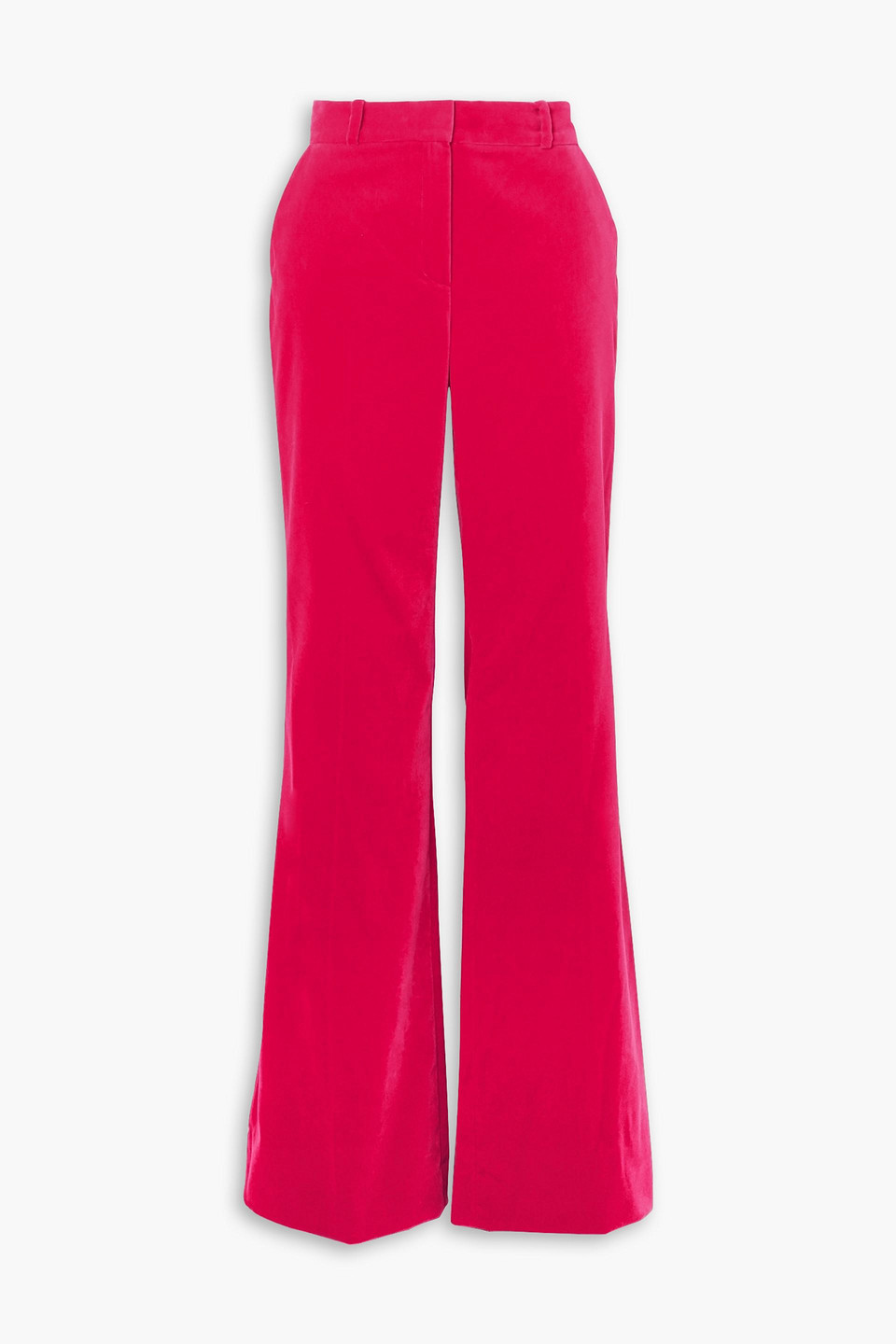 Bella Freud David Cotton-velvet Wide-leg Pants In Fuchsia