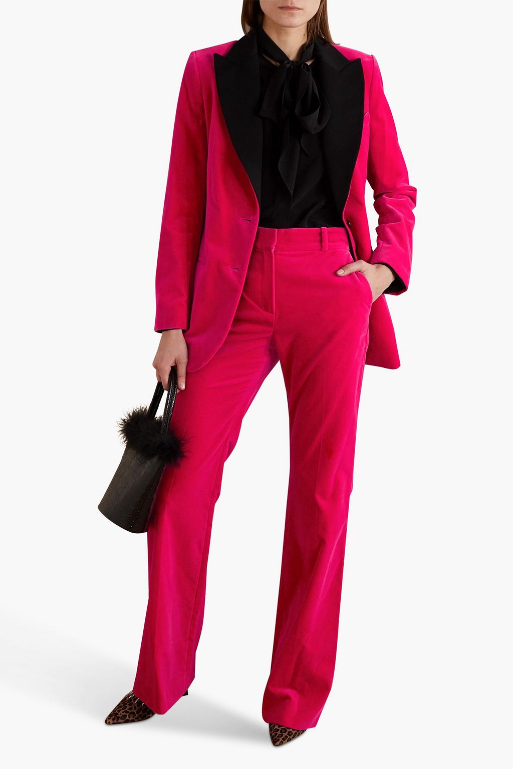 BELLA FREUD David cotton-velvet wide-leg pants