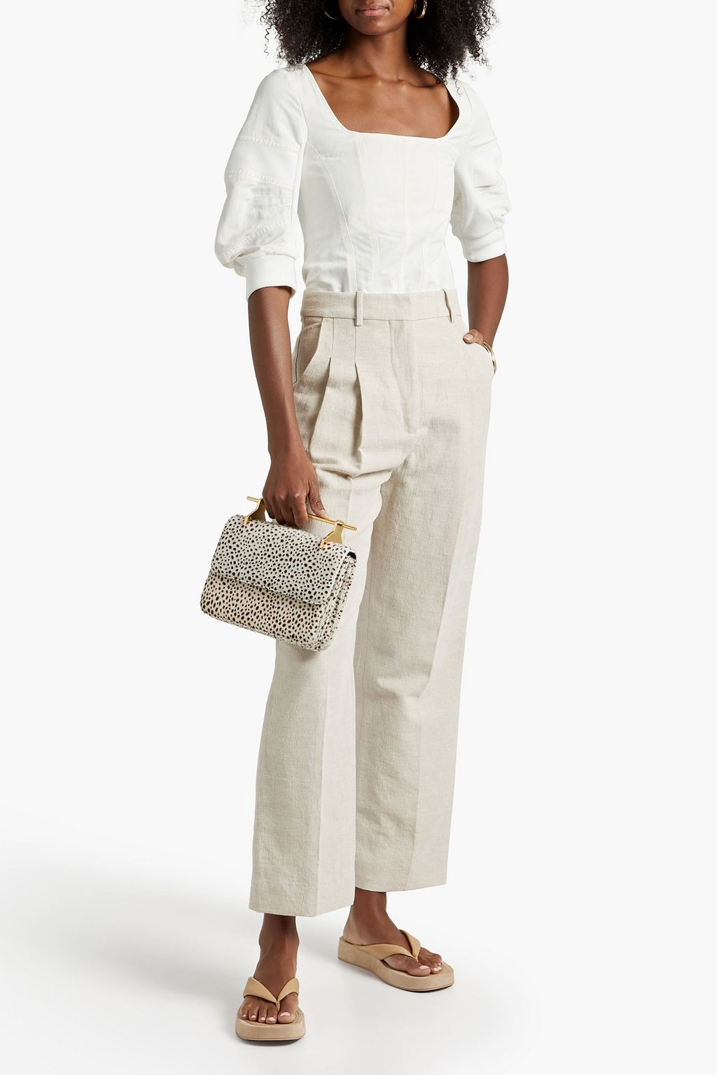 BY MALENE BIRGER Mélange woven straight-leg pants
