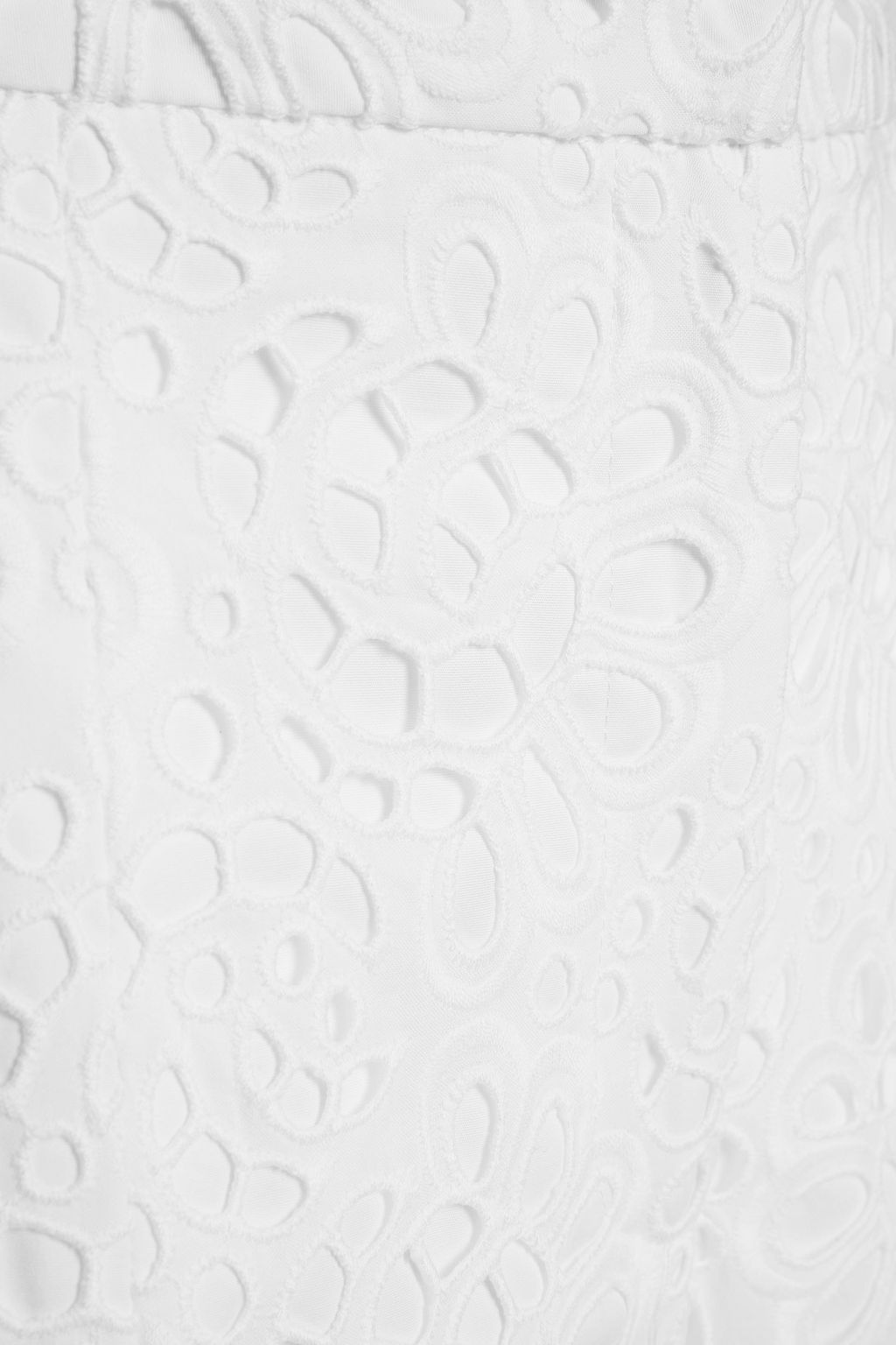 CAROLINA HERRERA Broderie anglaise cotton wide-leg pants