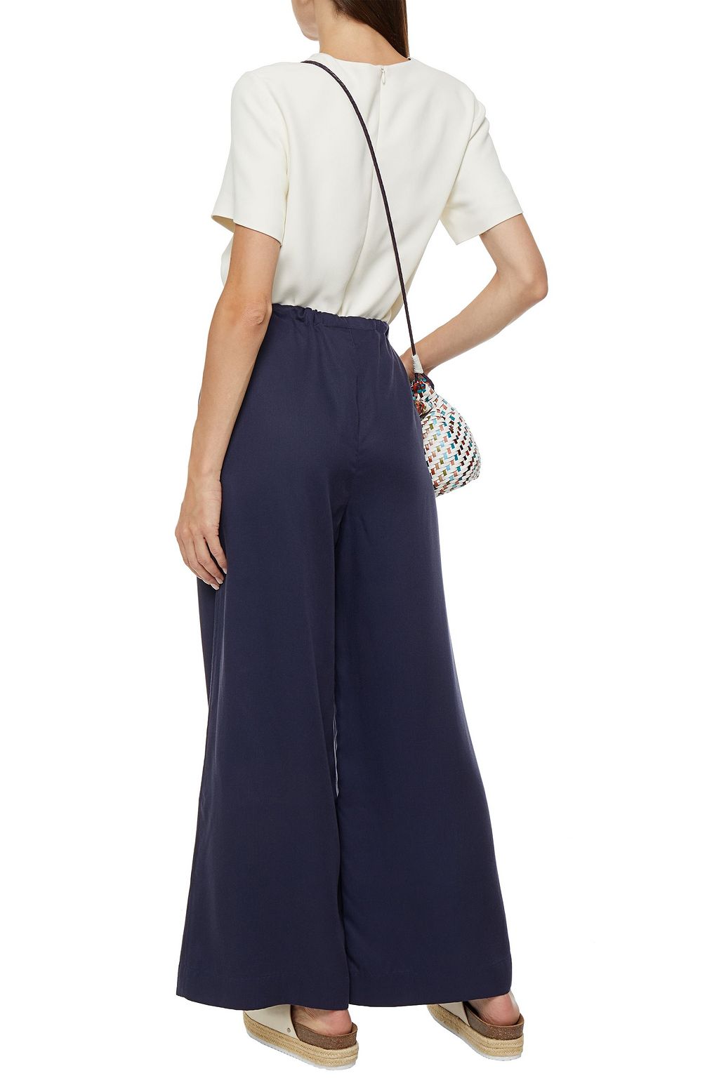 BONDI BORN Lyocell-twill wide-leg pants