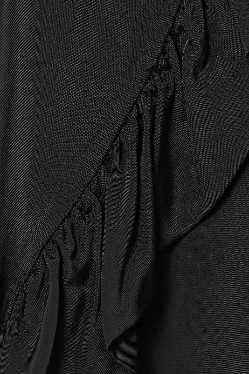 By Malene Birger Orixt Asymmetric Ruffled Crepe Dress In Black