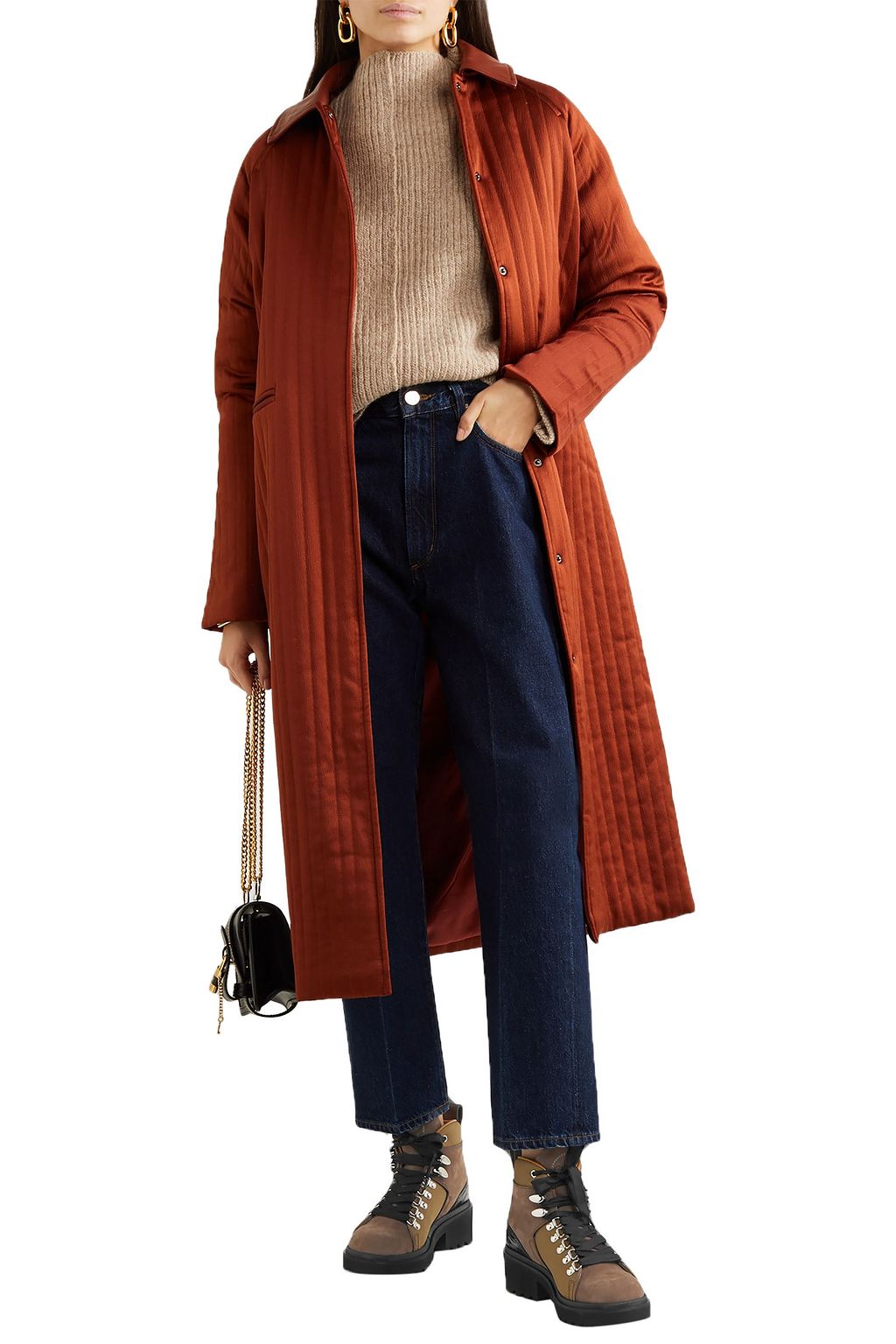 CHLOÉ Bella suede, canvas and croc-effect leather ankle boots