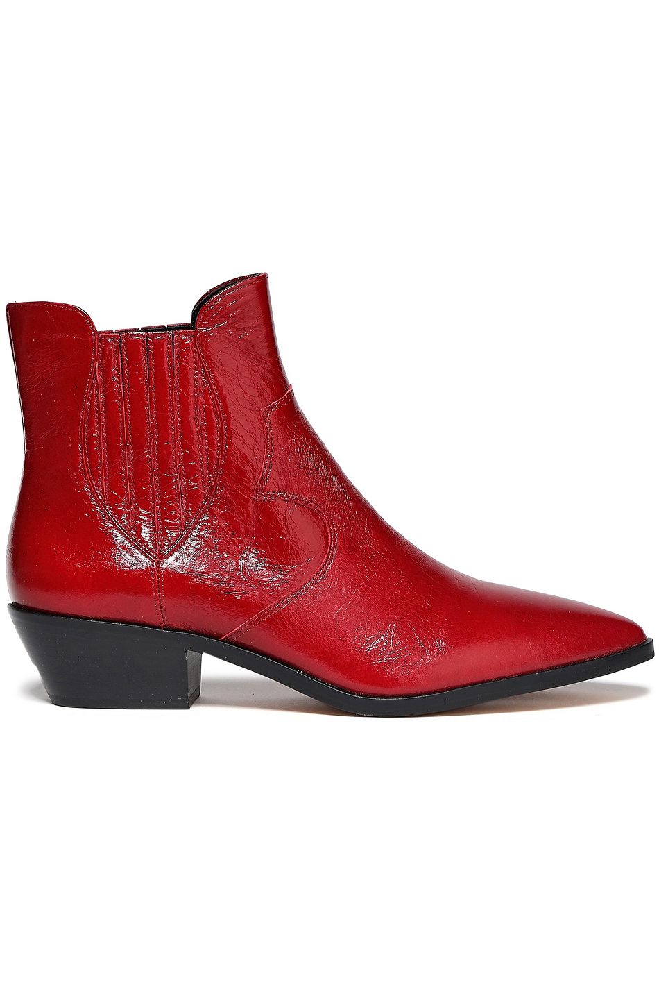 red patent leather cowboy boots