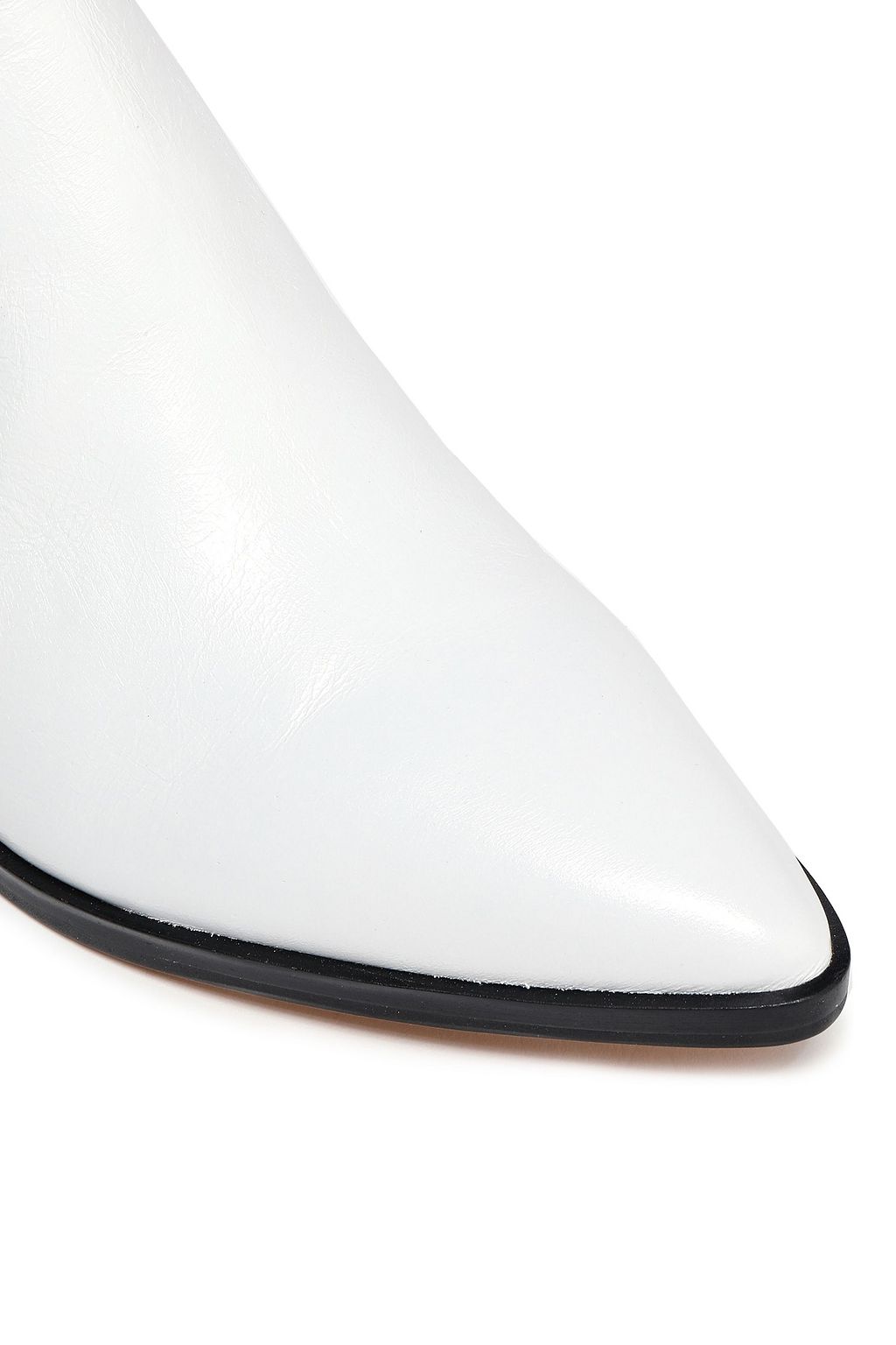 REBECCA MINKOFF Cracked patent-leather ankle boots