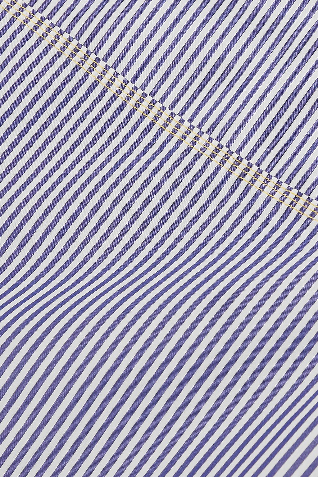 CHLOÉ Pleated striped cotton-poplin mini dress