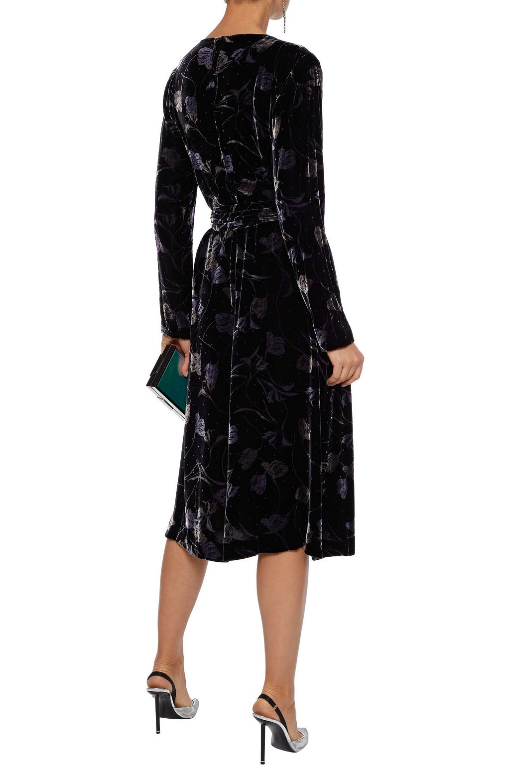 DIANE VON FURSTENBERG Tilla floral-print velvet wrap dress