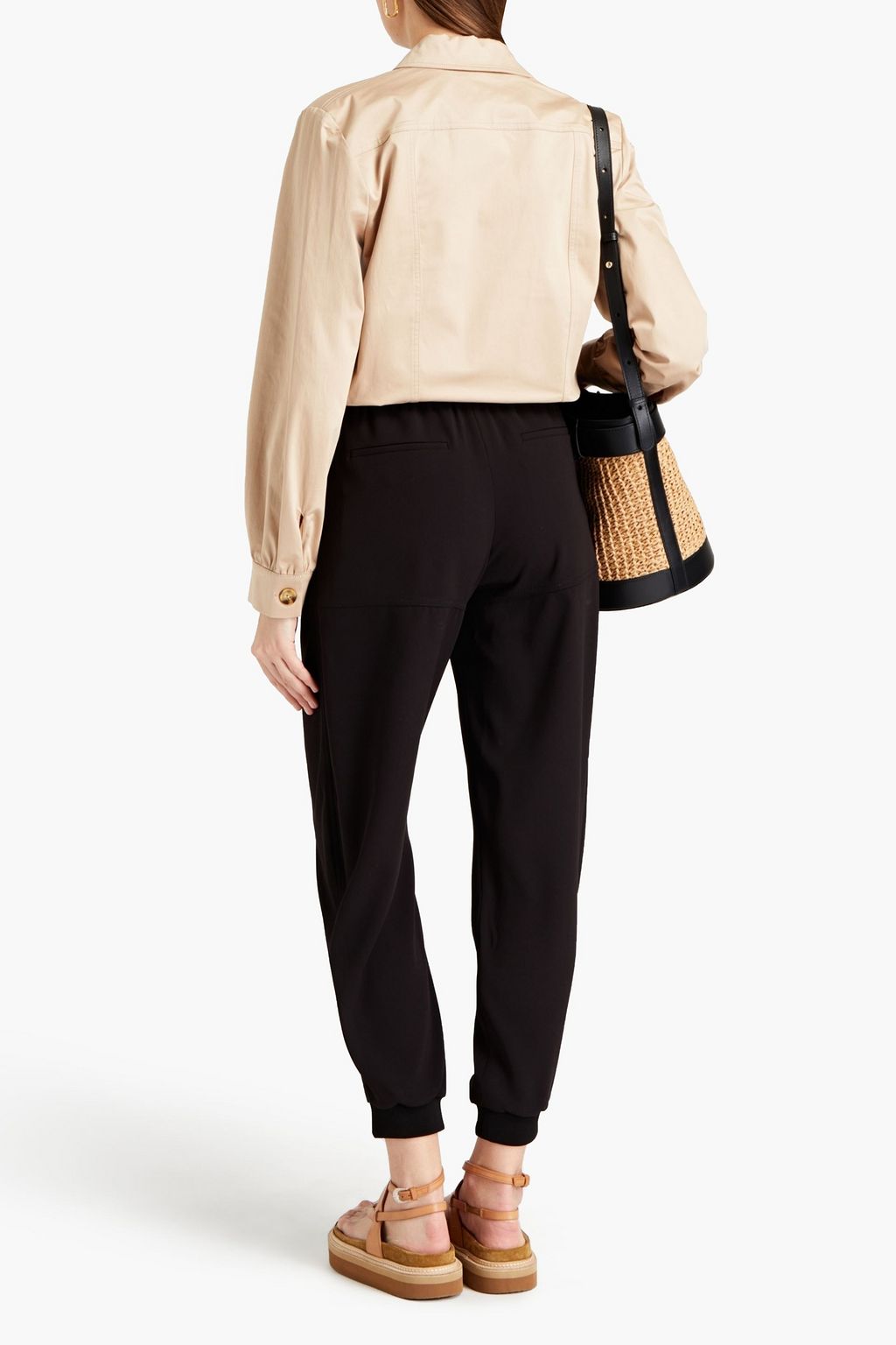CHLOÉ Satin-crepe track pants