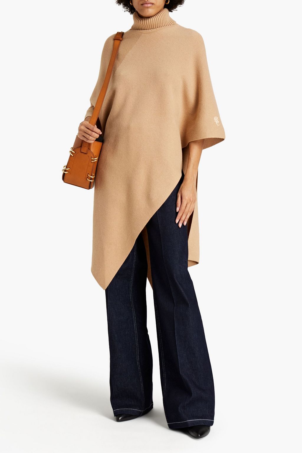 CHLOÉ Asymmetric cashmere poncho