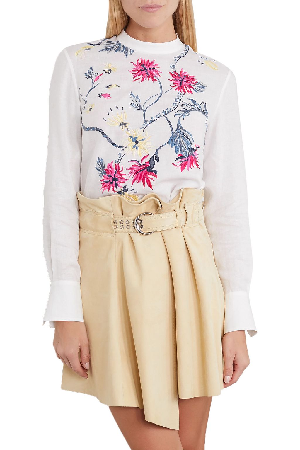 CHLOÉ Embroidered linen blouse