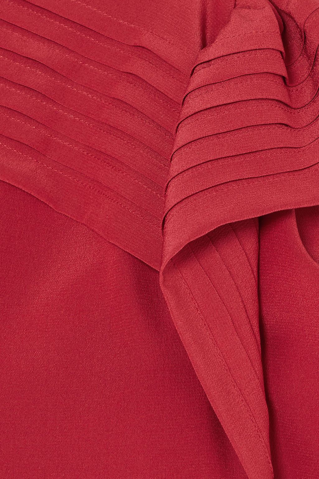 CHLOÉ Pintucked silk crepe de chine shirt