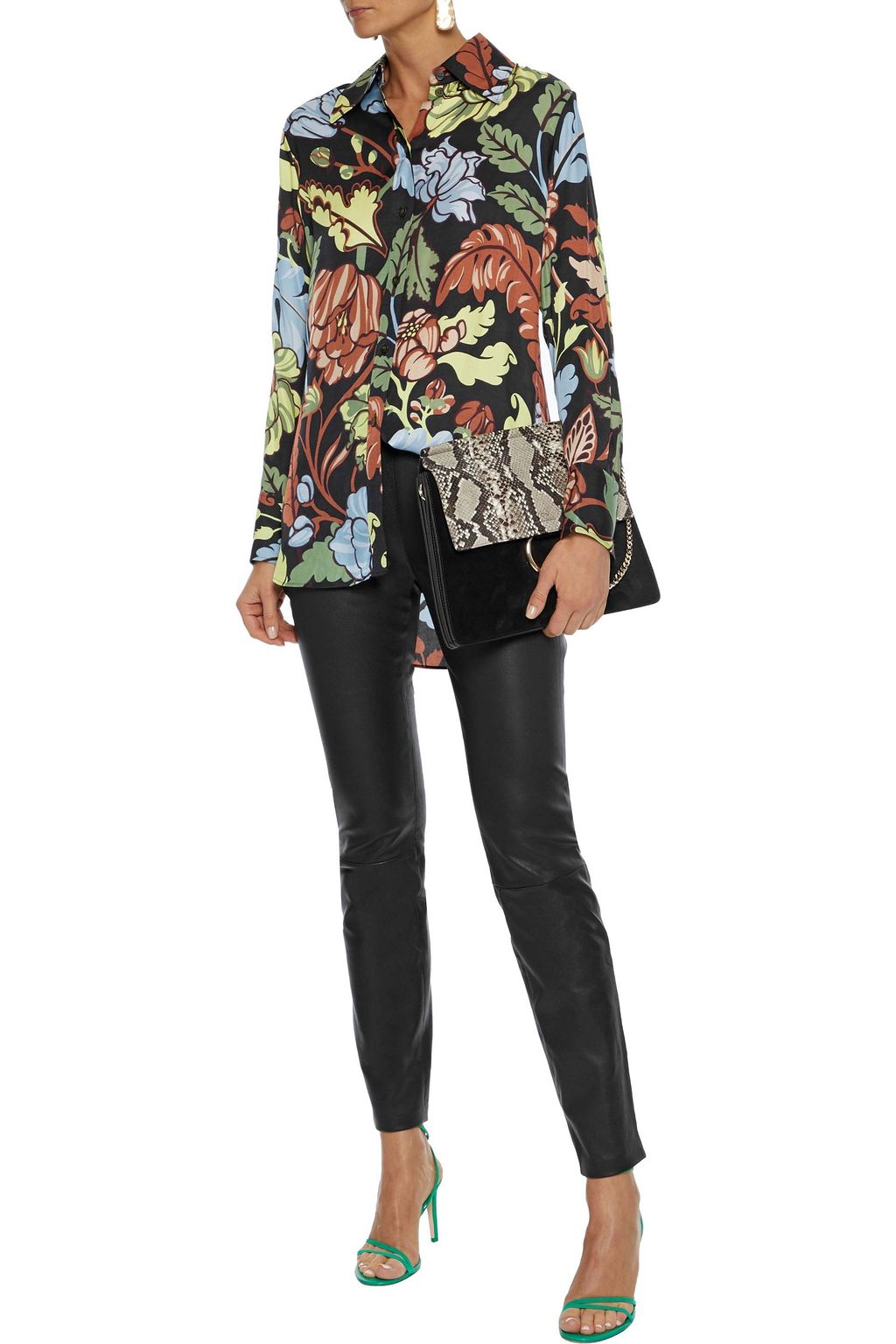 DIANE VON FURSTENBERG Claudia stretch-leather skinny pants