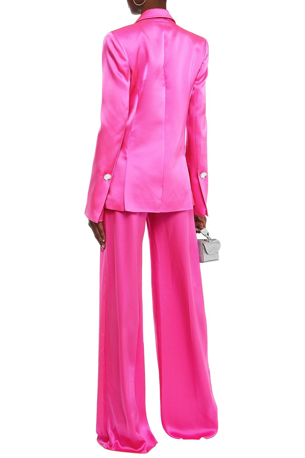 DAVID KOMA Double-breasted satin blazer