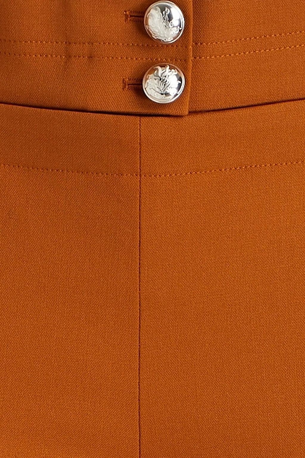 CHLOÉ Button-embellished wool-blend wide-leg pants