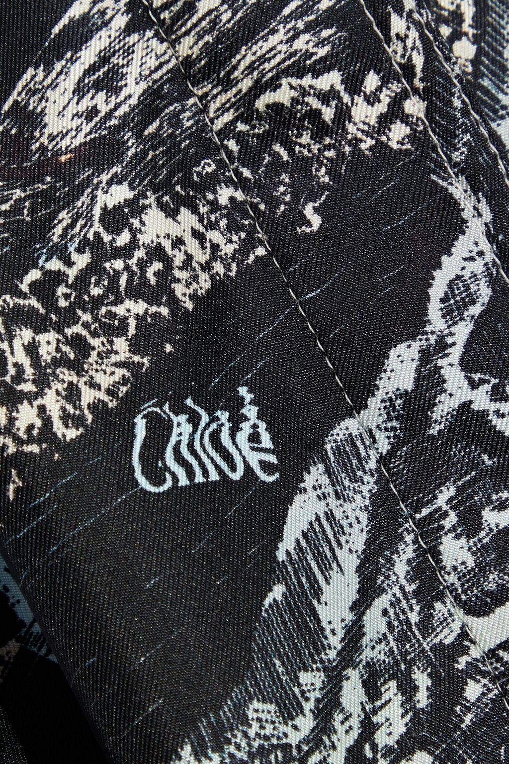 CHLOÉ Tie-detailed printed silk-twill shirt