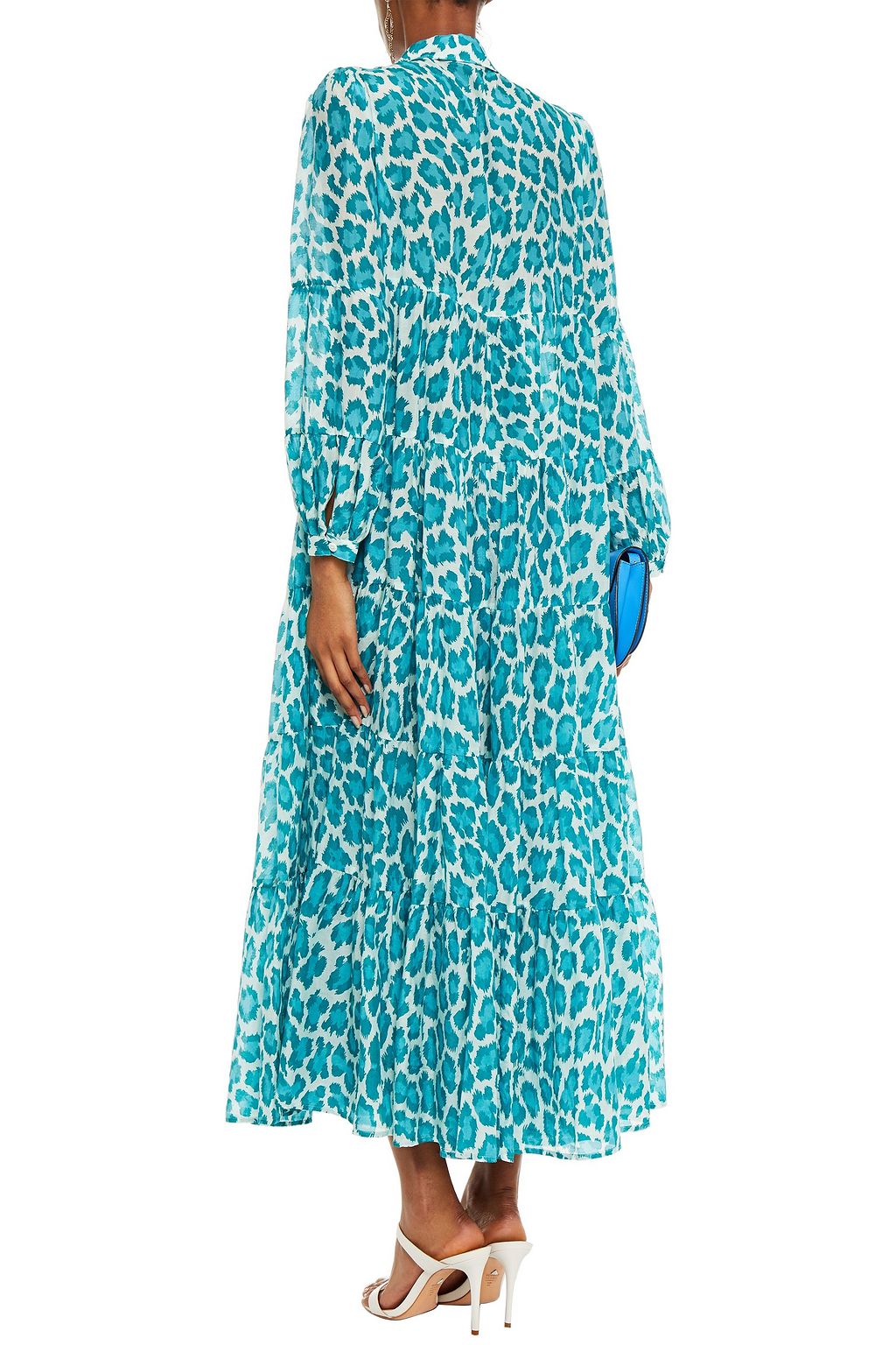 DIANE VON FURSTENBERG Kiara gathered printed voile maxi dress