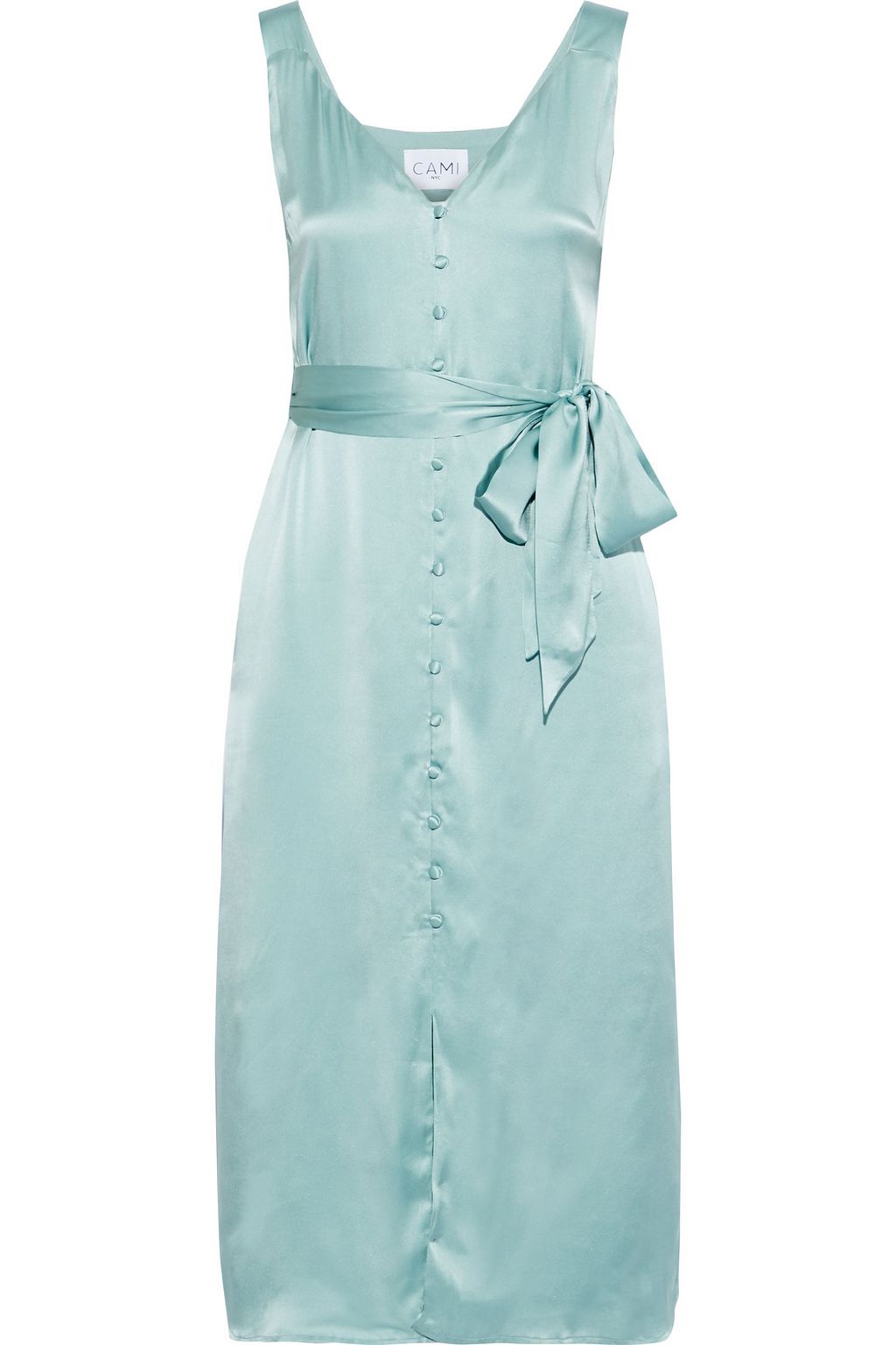silk cami midi dress