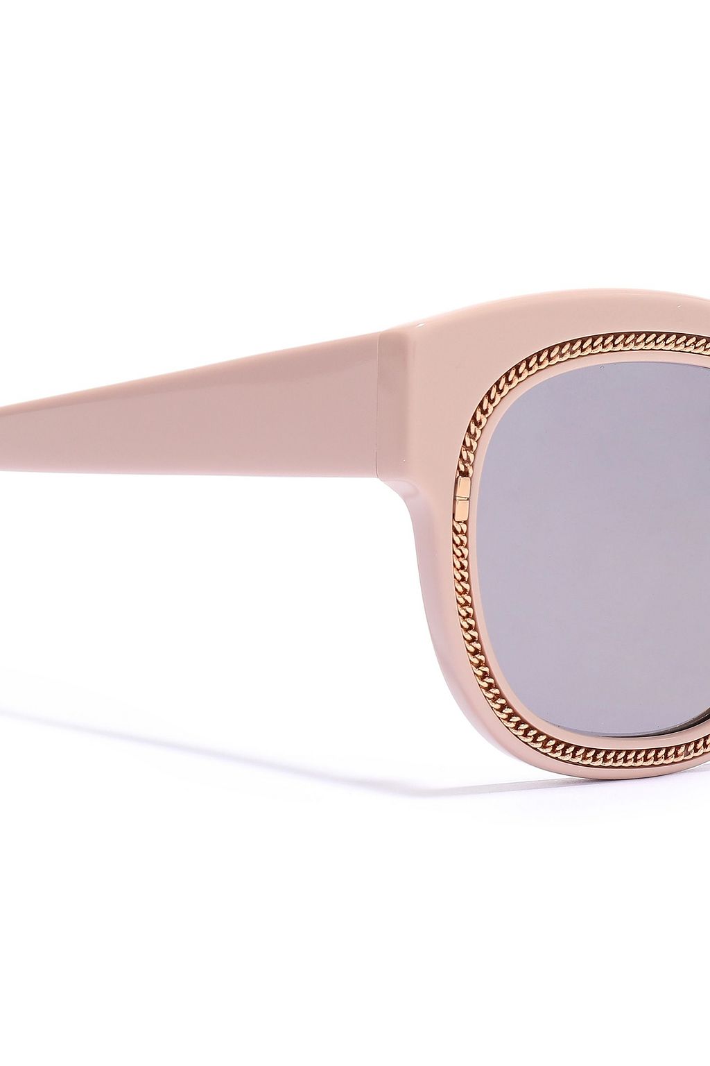 STELLA MCCARTNEY Square-frame chain-trimmed acetate sunglasses