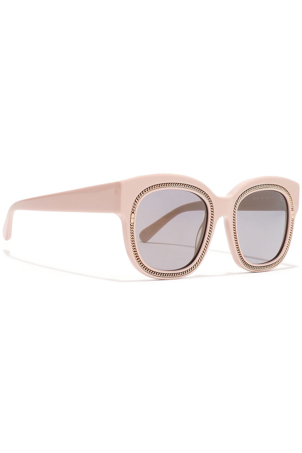 STELLA MCCARTNEY Square-frame chain-trimmed acetate sunglasses