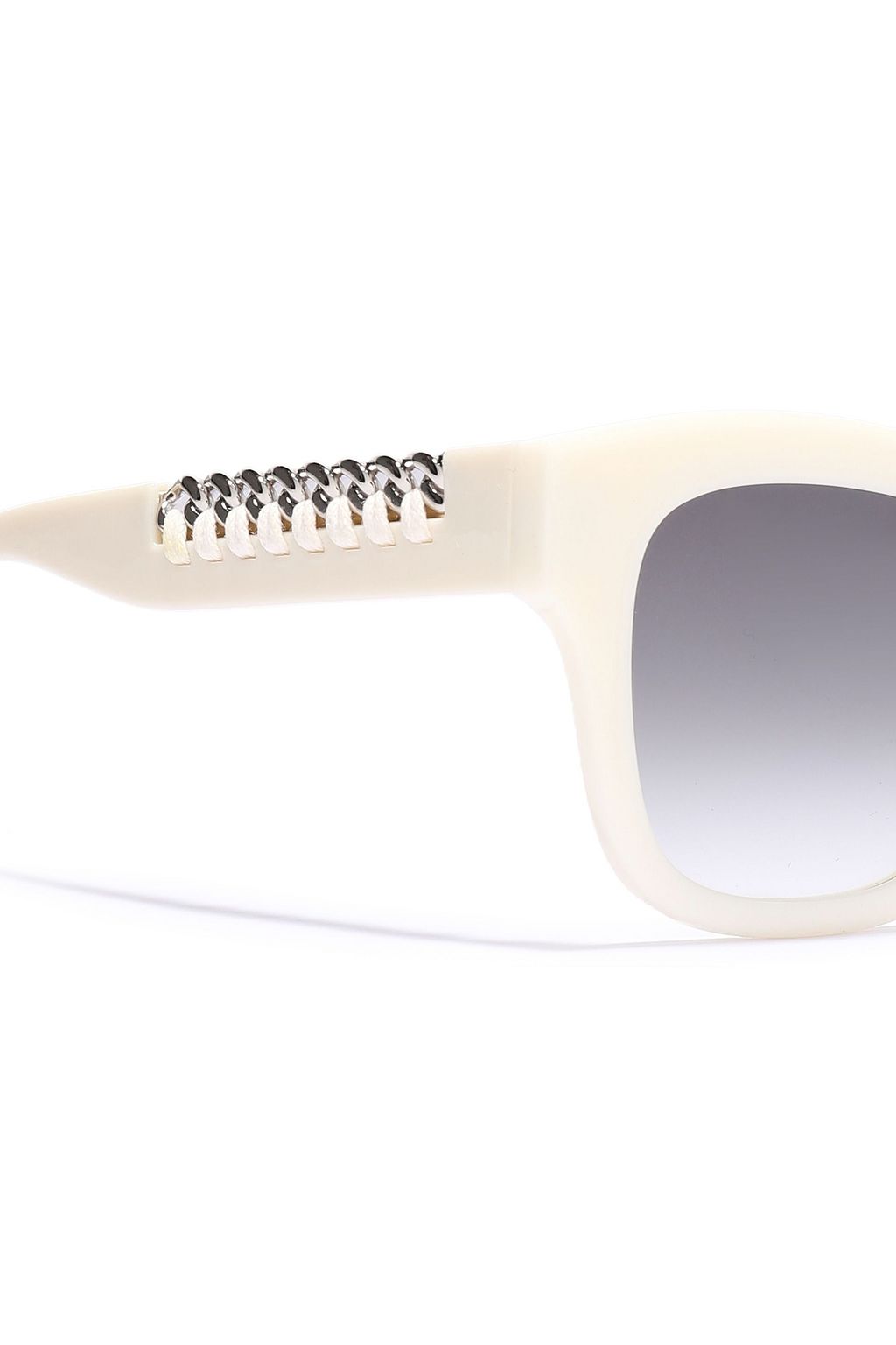 STELLA MCCARTNEY Square-frame chain-trimmed acetate sunglasses