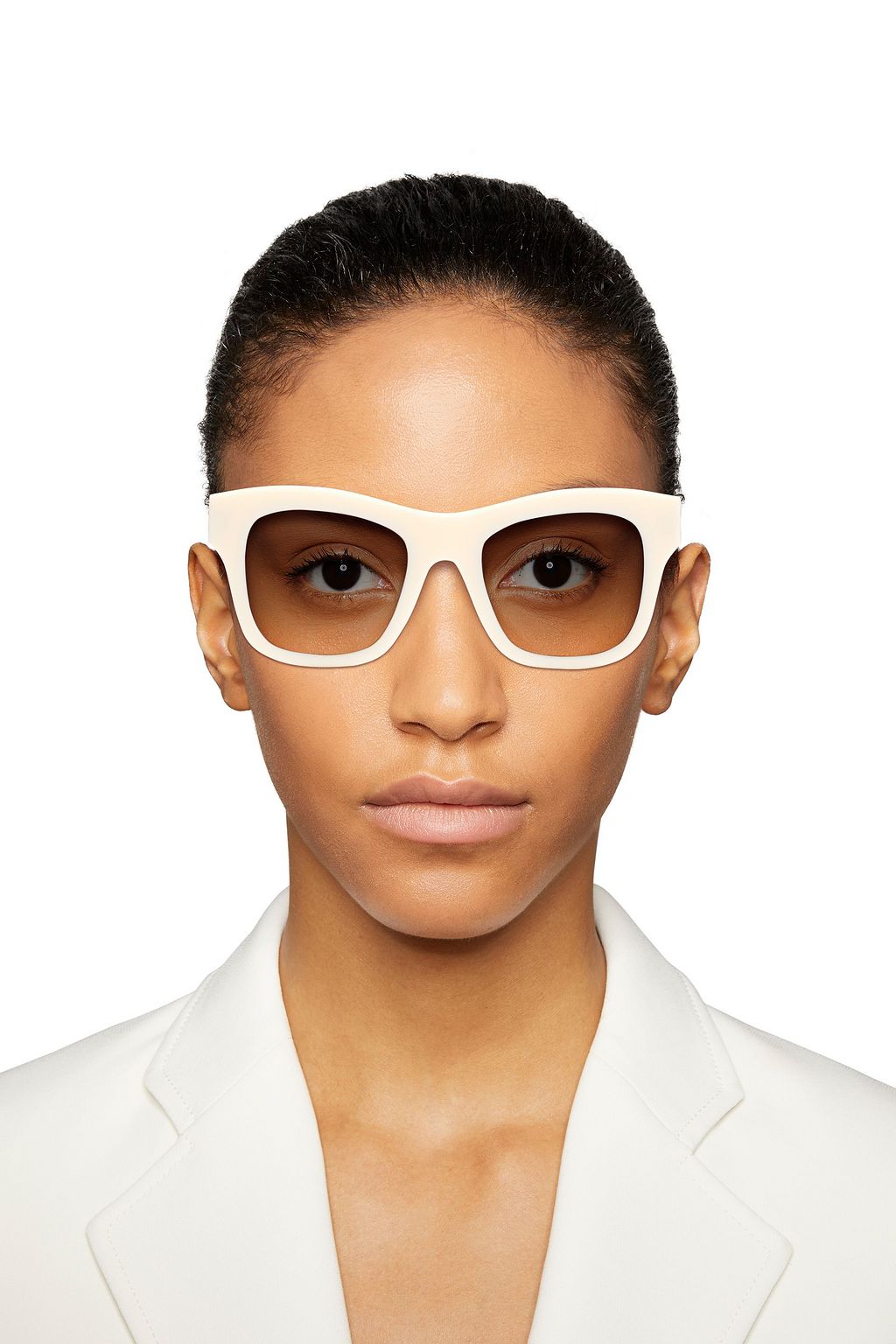 STELLA MCCARTNEY Square-frame chain-trimmed acetate sunglasses