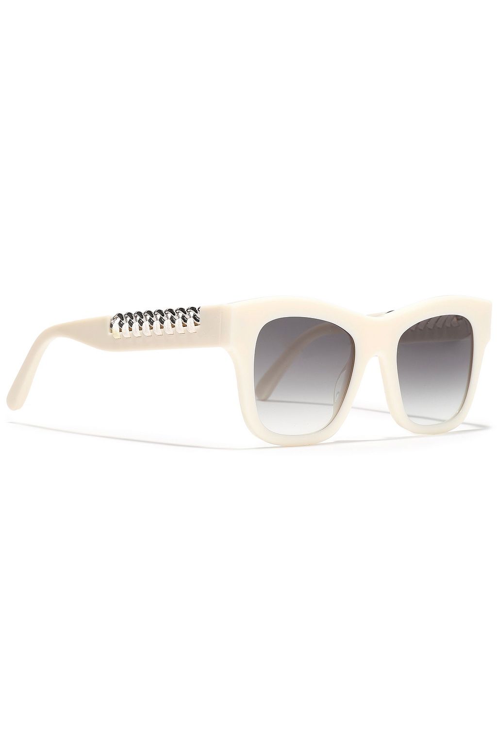 STELLA MCCARTNEY Square-frame chain-trimmed acetate sunglasses