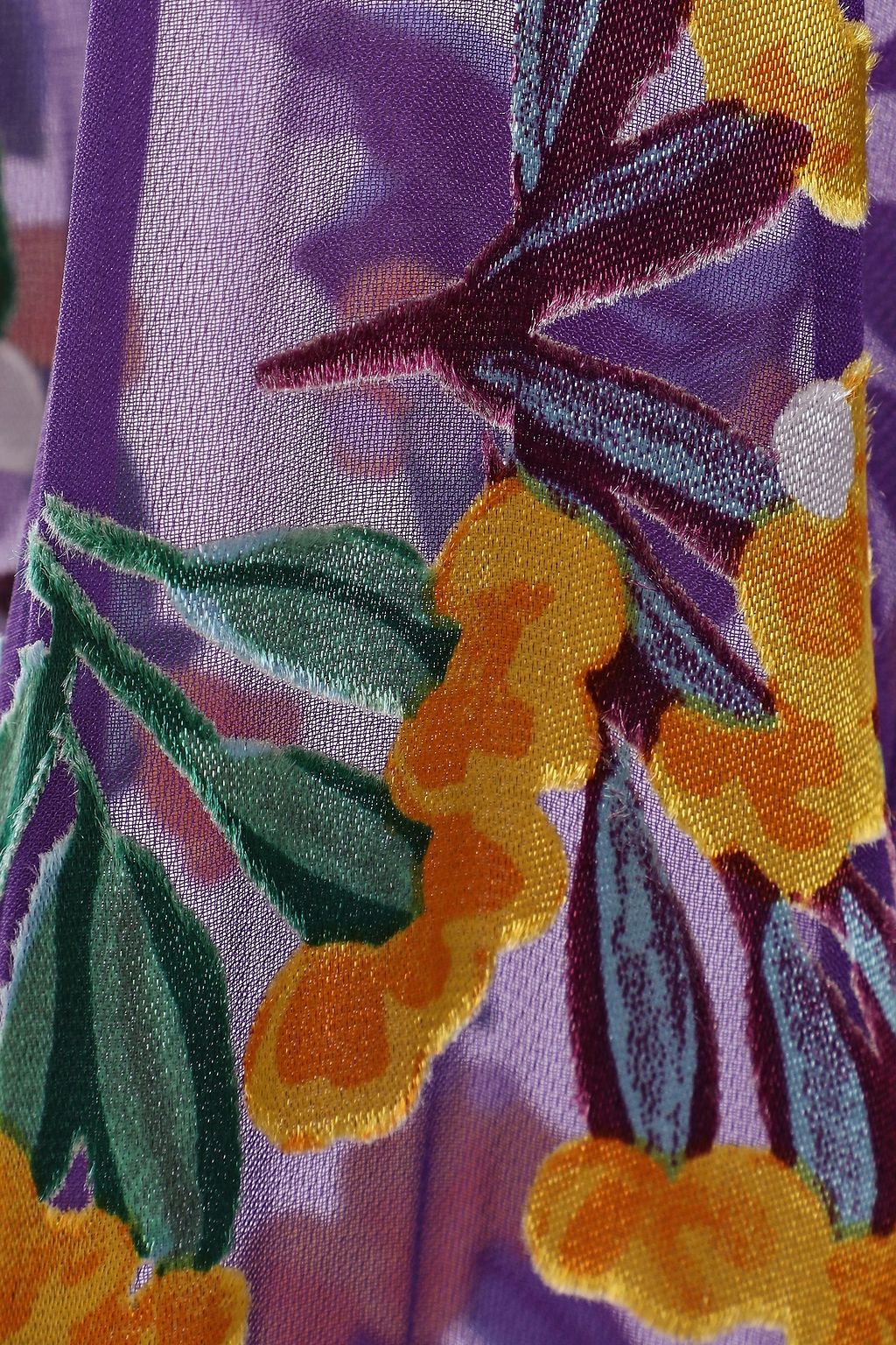 SALONI Jodie floral-print devoré-chiffon mini dress