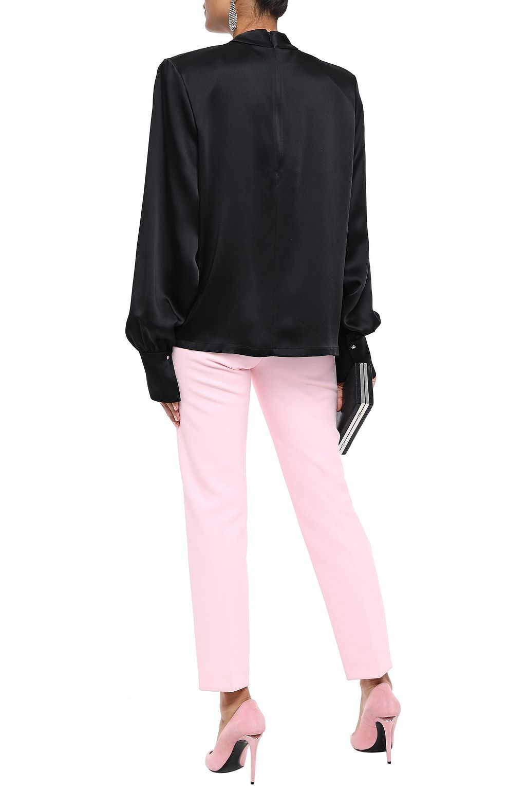 DAVID KOMA Cutout satin blouse