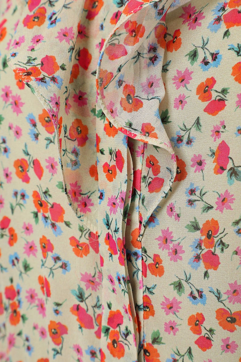 SALONI Izzie ruffled floral-print silk-georgette maxi dress