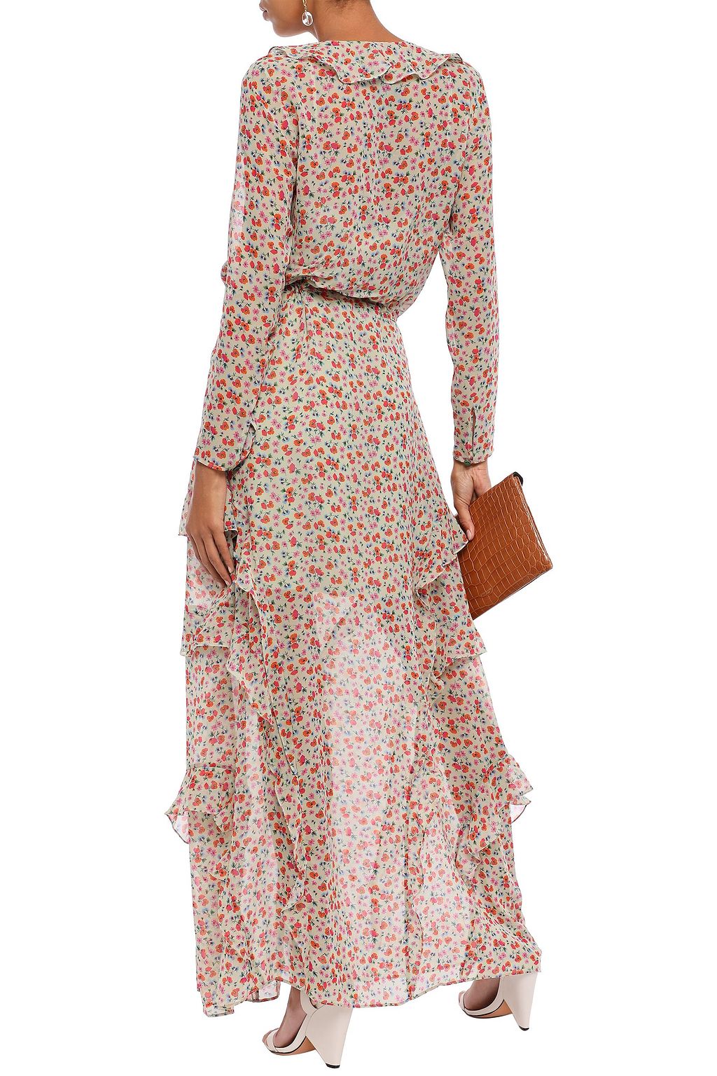 SALONI Izzie ruffled floral-print silk-georgette maxi dress