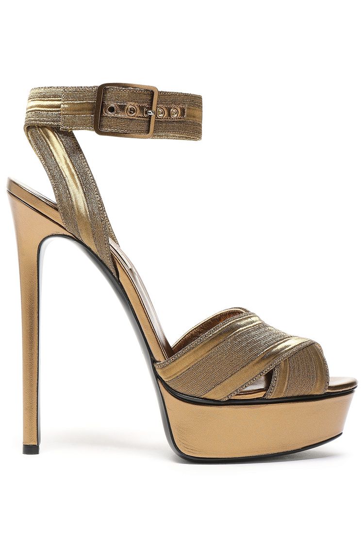 bronze metallic sandals