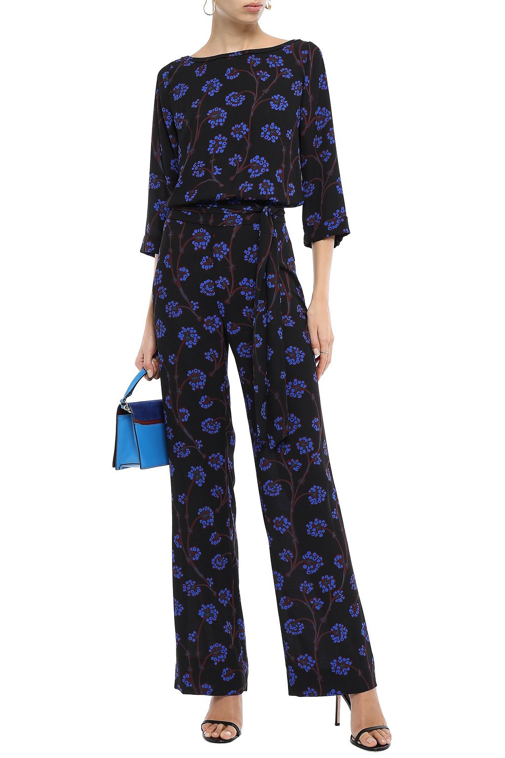 DIANE VON FURSTENBERG Gwynne printed crepe wide-leg jumpsuit