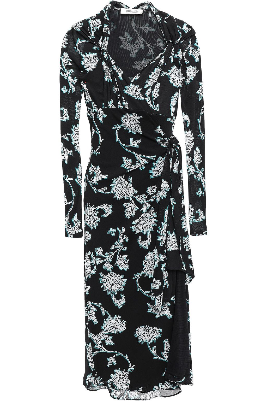 white jersey wrap dress