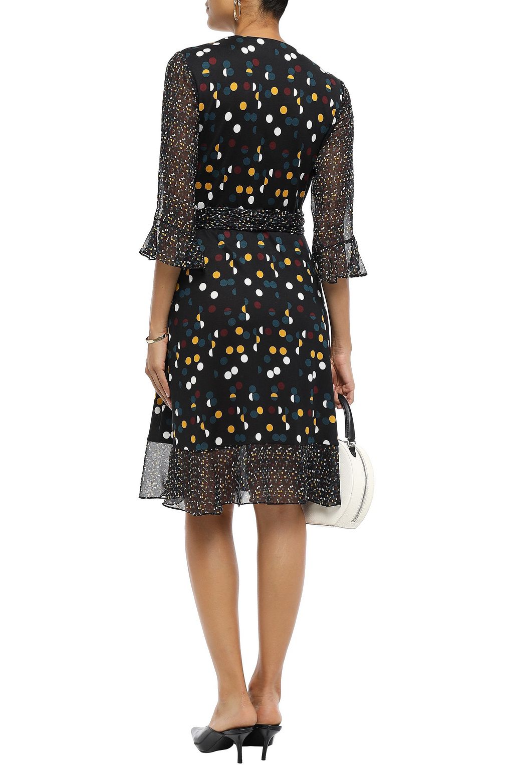 black jersey wrap dress