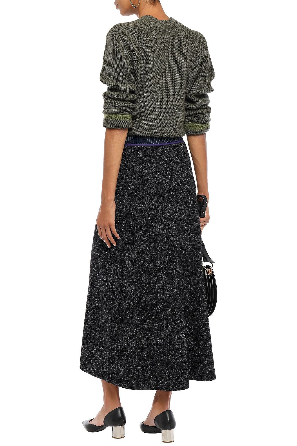 3.1 PHILLIP LIM Folk marled bouclé-knit midi skirt