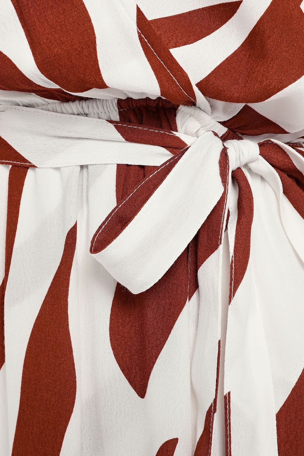 CHARLI Wrap-effect zebra-print crepe de chine midi dress