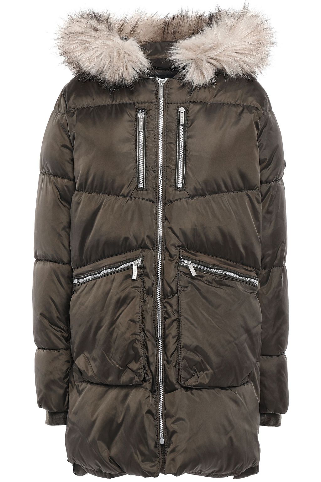 dkny shell hooded jacket