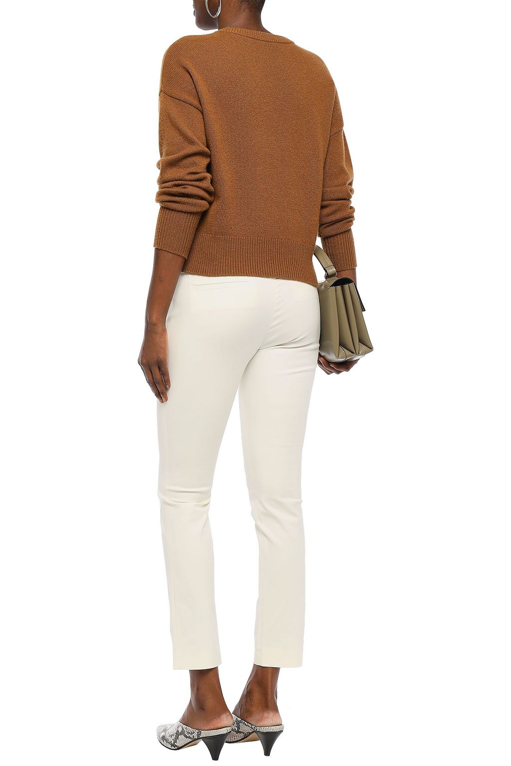 JOSEPH Eliston cropped cotton-blend slim-leg pants