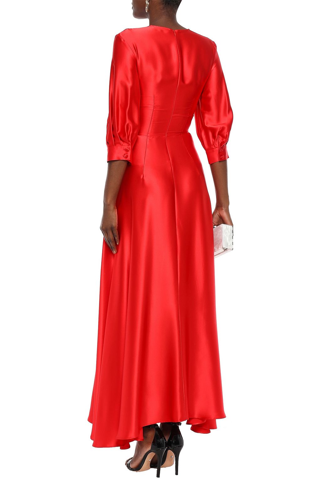 DEITAS Ada silk-satin maxi dress