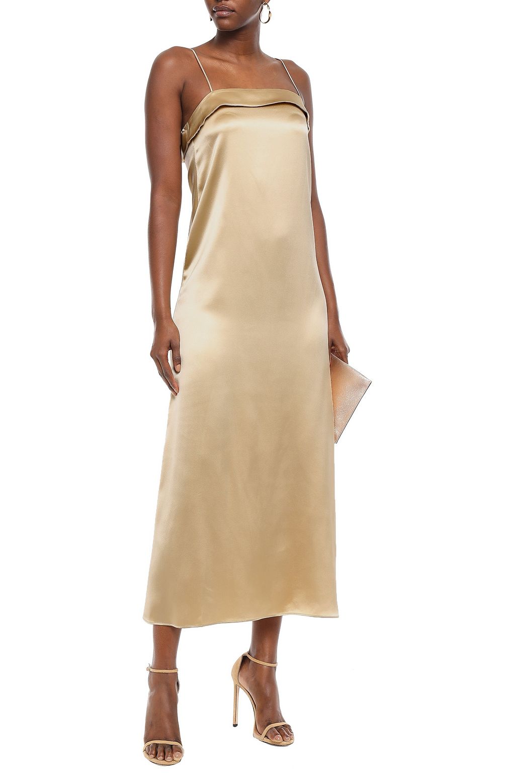 DEITAS Coco silk-charmeuse midi dress
