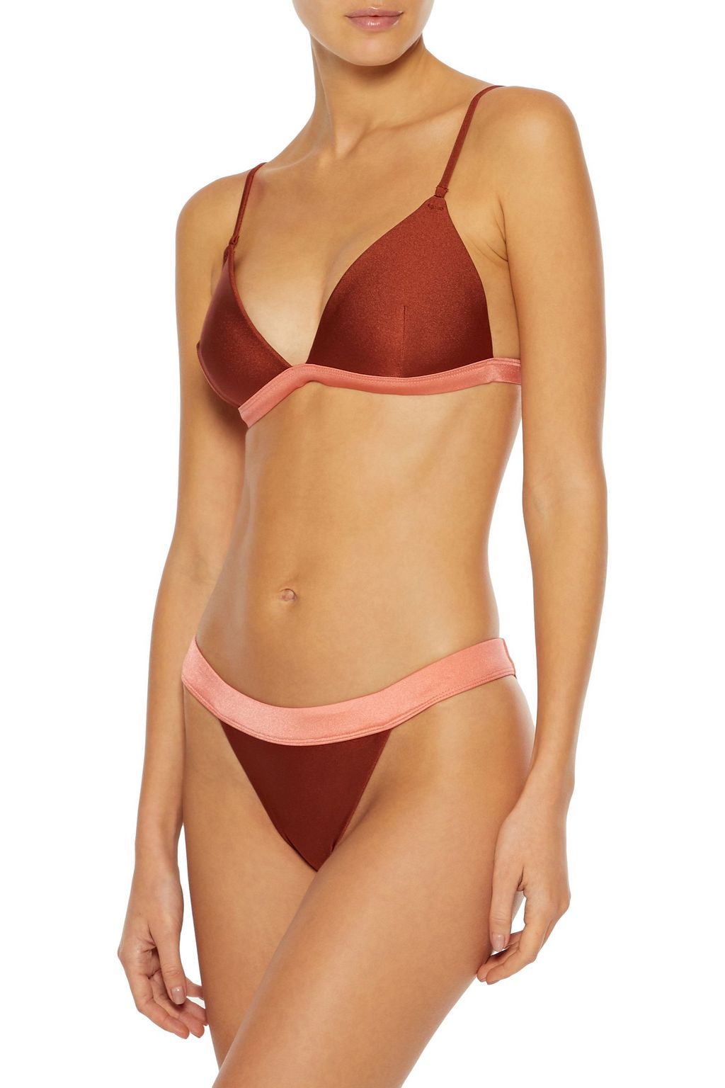 ZIMMERMANN Two-tone low-rise bikini briefs