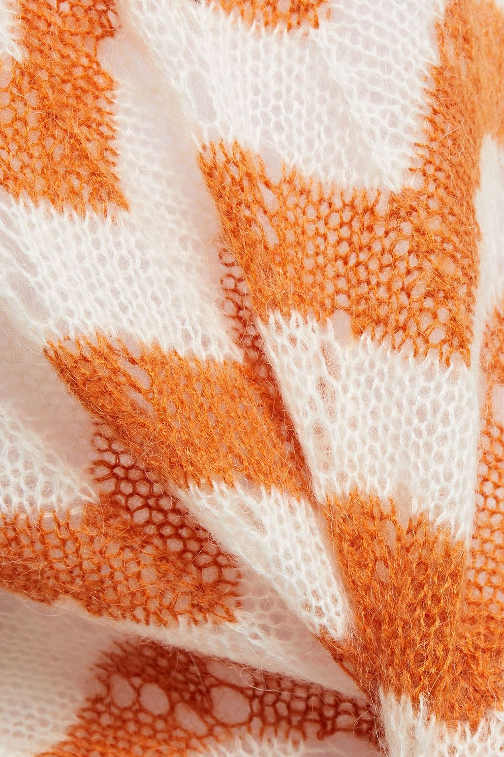 BYTIMO Striped pointelle-knit top